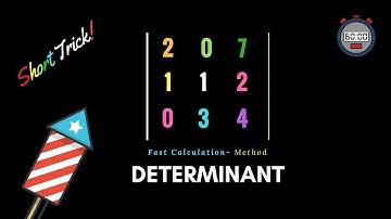 Determinant of the matrix | short trick | Fast Calculation | How to calculate