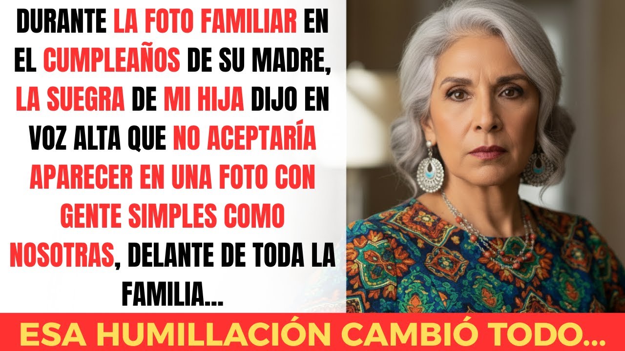 En la foto familiar, la suegra de mi hija dijo: “No me tomaré una foto con usted”… ese fue su error