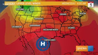 Rain chances dropping off next week and heat cranking up. high
pressure starting to take over through sunday with more saharan dust.