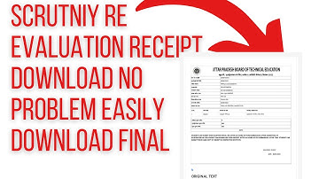 final fees receipt download easily no problem all student polytechnic#reevaluation#scrutiny#bteup