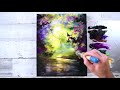 How to paint beautiful misty Landscape in the Sunshine / Oval Brush