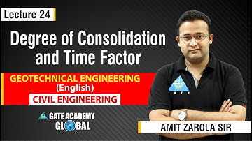 Degree of Consolidation and Time Factor | Lecture 24 | Geotechnical Engineering