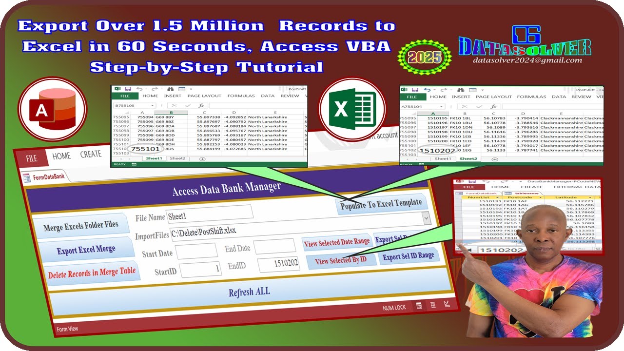 Export Over 1.5 Million Records to Excel in 60 Seconds | Access VBA ...