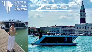 Floating Hotel room in Venice Italy! Solar Yacht ROOM TOUR | Salone Nautico Boatshow Venezia
