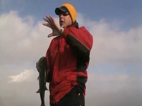 Bass Fishing Open Water During Winter in Wisconsin