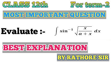 Integral of sin inverse root (x/x+a)