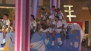 World Cup champions Argentina parade through Doha with trophy