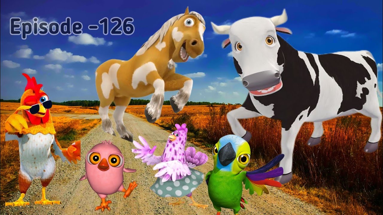 El Pollito pío 3d | El toro se congela jugando game Ep-1 en el juegodel Toro y el Tractor 3D 2025