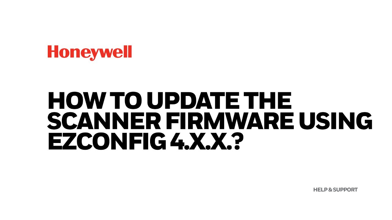 How to update the scanner firmware using EZConfig 4.X.X.?