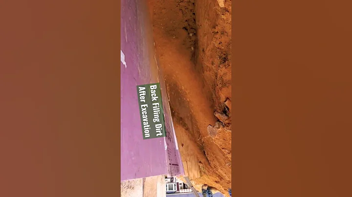Backfilling Dirt after Excavation #waterproofing #foundation #excavation #dyi  #shortvideo #shorts