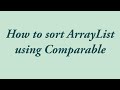 Comparable | How to sort an ArrayList using Comparable in Java | Java