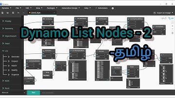 List nodes revit dynamo - Part 2 Tamil | Beginners | BIM | Let