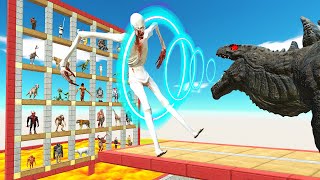 ZILLA BLOWS TARGET INTO LAVA POOL - Animal Revolt Battle Simulator