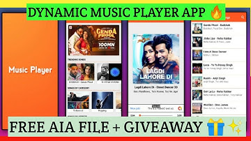 Dynamic Music Player App - Free AIA File - Giveaway - Kodular 🔥