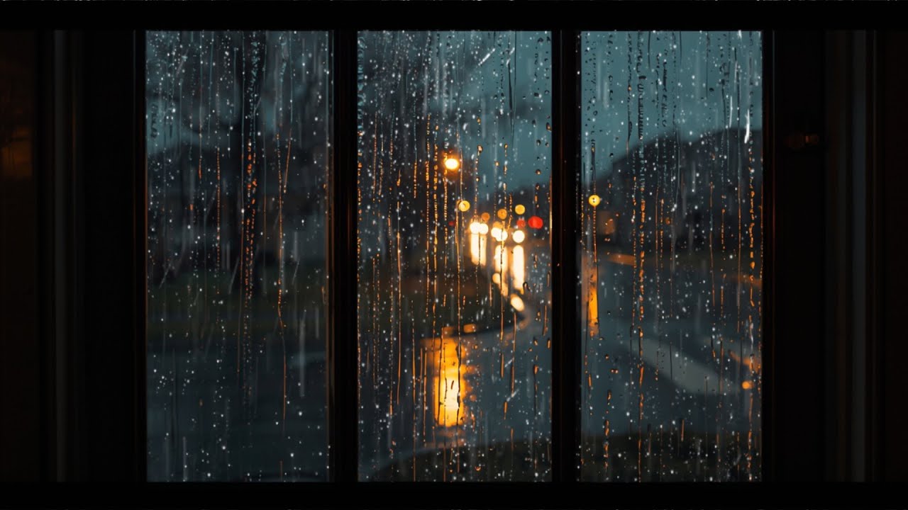 Stormy Cabin Night Rain Sounds | Thunder & Fireplace for Deep Sleep (LIVE)