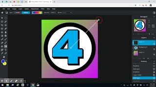 6  Pixlr Gradient Tool and Layers