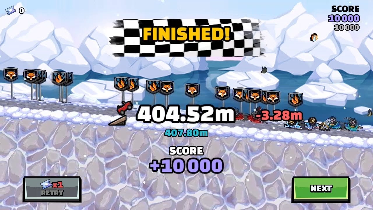 hill climb racing 2 - LONG JUMP easy 10 000 points,*new strategy*