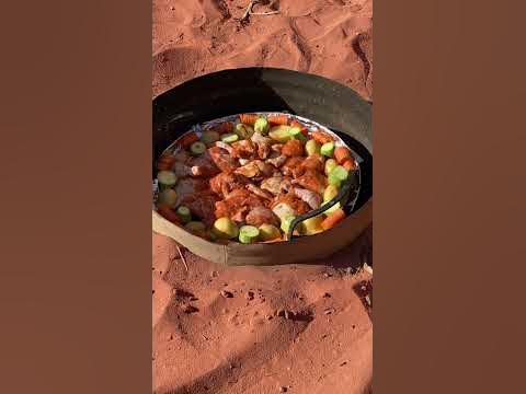 Traditional Bedouin Meal ZARB cooked underground in WADI RUM desert