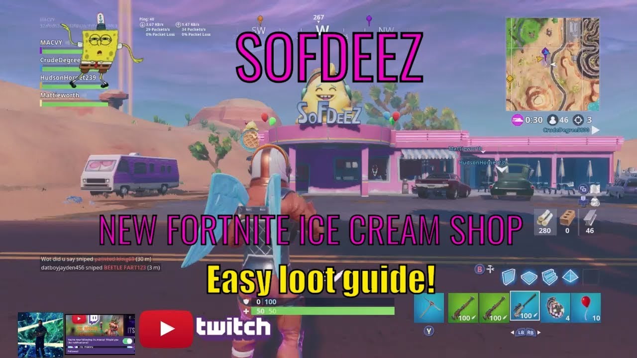 ice cream shop fortnite