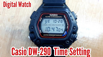 Casio Digital Watch DW-290 Time and Alarm Setting Tutorial | Watch Repair Channel