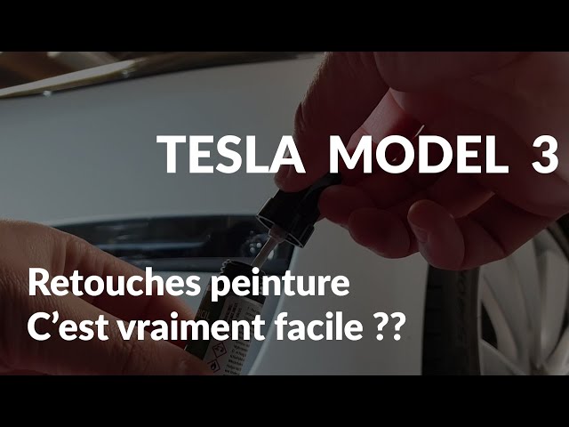 Réparation peinture Tesla PPSW blanc perle nacré. Le résultat est pas ouf   