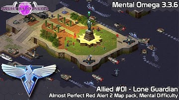 C&C Mental Omega 3.3.6 - Almost Perfect RA2 Map pack - A01 Lone Guardian on Mental Difficulty