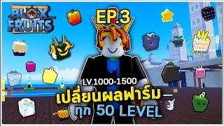 EP.3 ฟาร์มLv. 1000-1500 โดยเปลี่ยนผลทุก 50 Level | Bloxfruit ตามคำขอ!