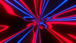 Abstract Background Video 4k VJ LOOP NEON Tunnel Wave Metallic Blue Red Black Screensaver Visual