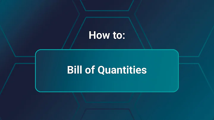 How to: Contracts - Bill of Quantities