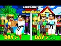 100 days in minecraft hardcore collecting every block 
