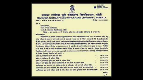 Mjpru admissions News 2019