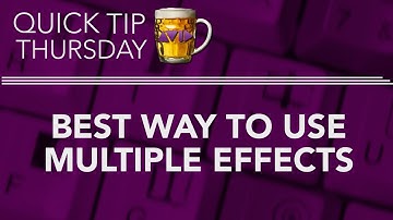 Best Way To Use Multiple Effects in AVID