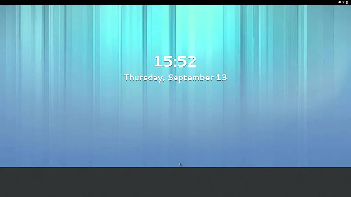 GNOME 3.6 Lock Screen