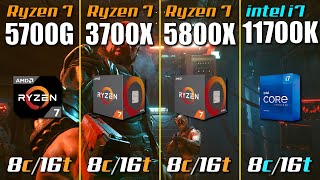 Ryzen 7 5700G vs. i7-11700K vs. Ryzen 7 5800X vs. Ryzen 7 3700X