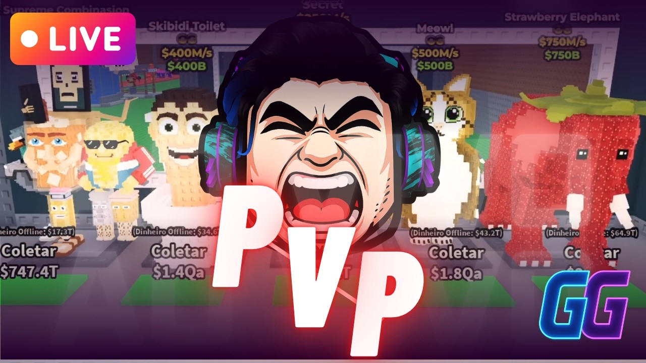 🔴PVP CONTRA INSCRITOS NO ROUBE UM BRAINROTS AO VIVO! 🔴