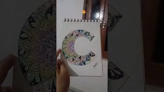 #trending #bantikuwar #mandala #art #aplhabet C 😍 #youtubeshorts
