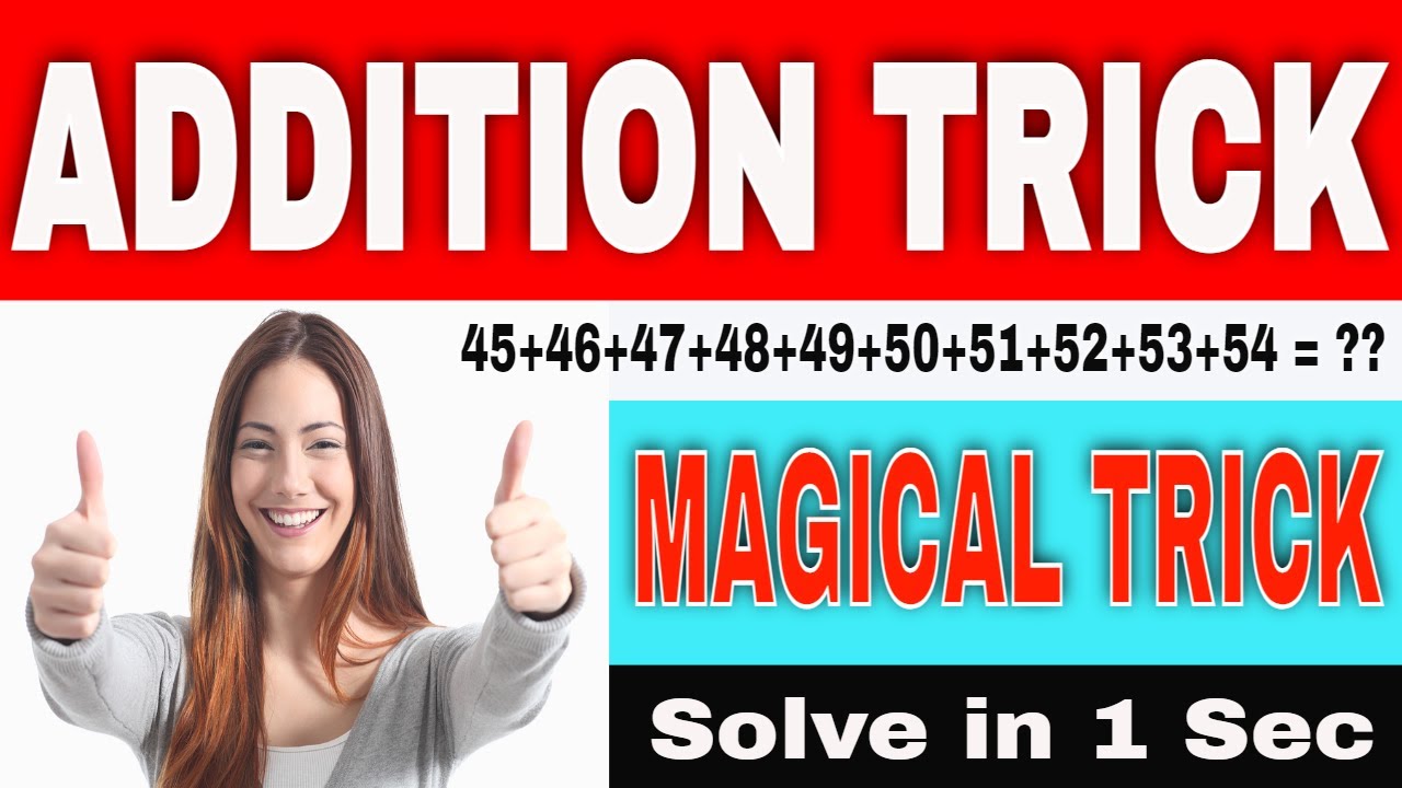 Addition Tricks | Magical Trick for Addition | Maths Trick | - YouTube