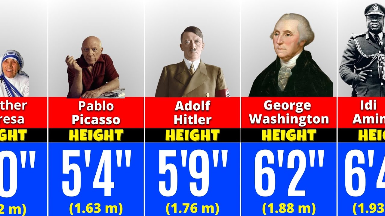 Heights of the Greatest Historical Figures – Side-by-Side Comparison ...