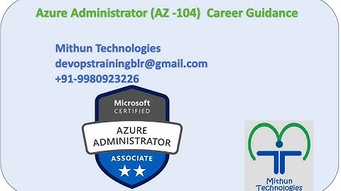Azure Admin AZ900 & AZ104 - Mithun Technologies - 9980923226