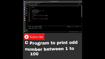 C Program to print odd number between 1 to 100