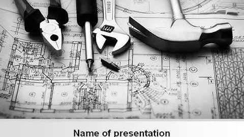 Tools and Draft PowerPoint Template by PoweredTemplate.com