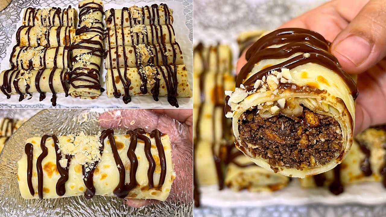 كريب حلو بحشوة مقرمشة😋لذيذة بزااف مختلفة على كريب لي دوقتي من قبل👌