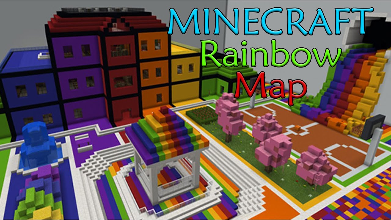 Minecraft rainbow map | EVR types - YouTube