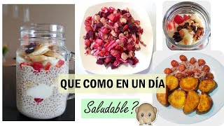 QUE COMO EN UN DÍA/ Saludable / 3 recetas de desayuno, almuerzo y cena/ Diet vlog