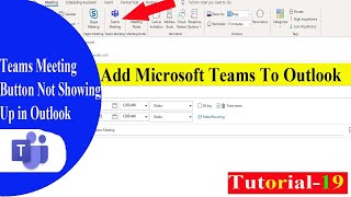 solve: teams meeting button not showing up in outlook| how to add microsoft teams to outlook |