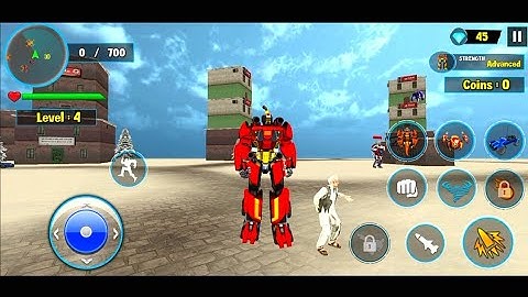 Flying Ghost Robot Car Game - Transform Robot Games - Android Gameplay Part 2