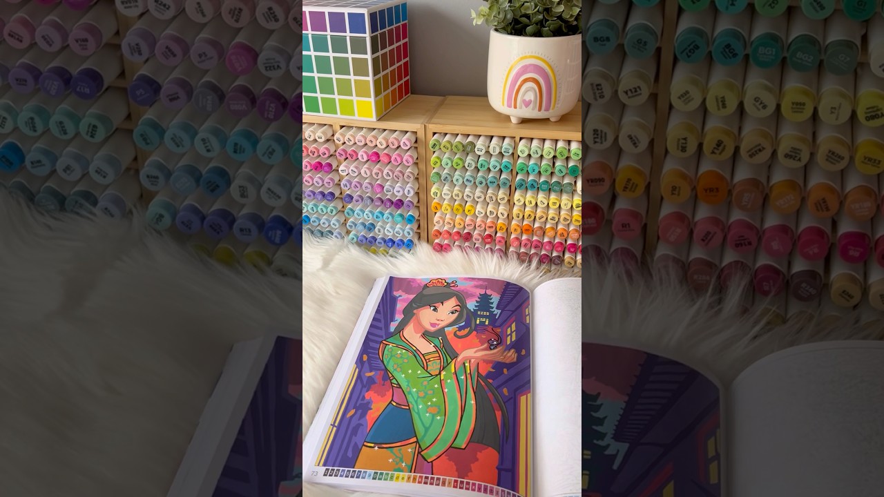 Disney Princesss Tome 2 | Мулан | Цветовые сочетания | Акриловые гелевые ручки Languo и маркеры G...