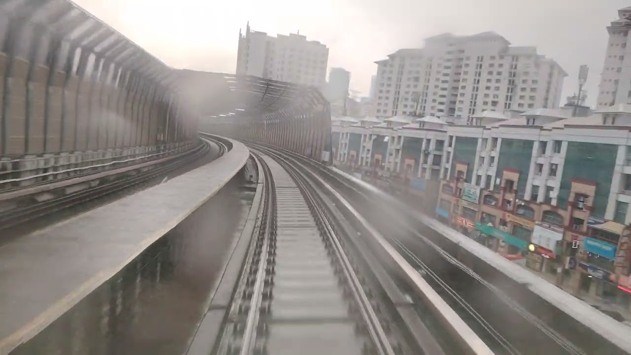 [Rear Track View + Turbulent Weather] MRT Kajang Line - Kwasa Damansara to Kajang (23 April 2024)