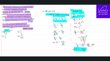 NEET 2018 Thermal Properties Question Finding Final power when wavelength changes with temperature