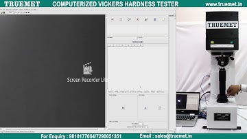 Computerized Vickers Hardness Testing Procedure (Testing Video)